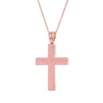 Σταυρός Γυναικείος Ροζ Χρυσός